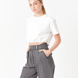 Cropped Top with Elastic Band