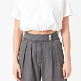 Cropped Top with Elastic Band