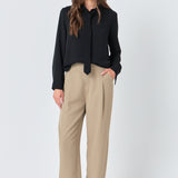 Wide Leg High Waisted Trouser