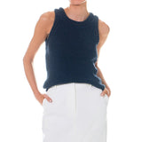 Round Neck Sleeveless Knit Top