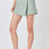 Asymmetrical Wrap Mini Skort