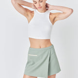 Asymmetrical Wrap Mini Skort