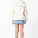 GREY LAB - Thick Knit Sweater Cardigan - SWEATERS & KNITS available at Objectrare