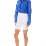 Striped Cropped Shirts
