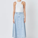 Denim Maxi Skirt