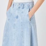 Denim Maxi Skirt