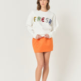 Color Letter Patch Sweatshirt