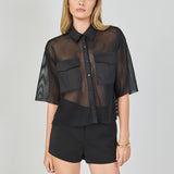 Mesh Net Top with Pockets