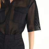 Mesh Net Top with Pockets