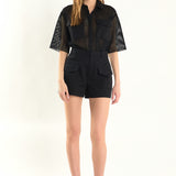 Mesh Net Top with Pockets