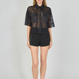 Mesh Net Top with Pockets