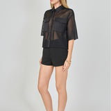 Mesh Net Top with Pockets
