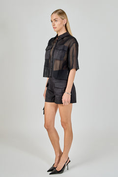 High-Waisted Shorts with Pockets