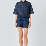 High-Waisted Shorts with Pockets