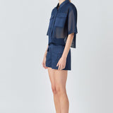 Mesh Net Top with Pockets