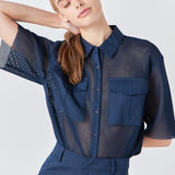 Mesh Net Top with Pockets