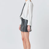 A-Line Faux Leather Mini Skirt