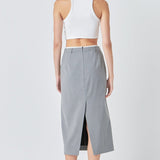 Boxer Waist Maxi Skirt