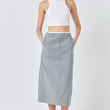 Boxer Waist Maxi Skirt