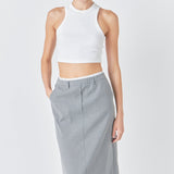 Boxer Waist Maxi Skirt