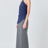 One Shoulder Ruched Top