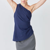 One Shoulder Ruched Top