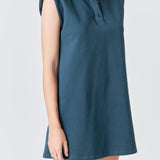 Power Shoulder Polo Mini Dress