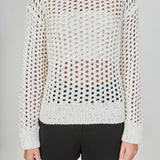 Sequined Mesh Knit Sweater