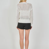 Sequined Mesh Knit Sweater