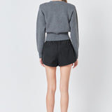 High Waisted Nylon Shorts