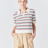 Striped Polo Knit Shirt