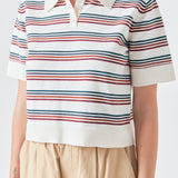 Striped Polo Knit Shirt