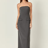 Strapless Column Maxi Dress