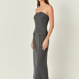 Strapless Column Maxi Dress