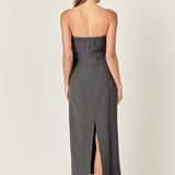 Strapless Column Maxi Dress