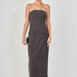 Strapless Column Maxi Dress