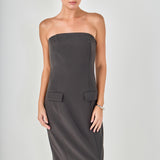 Strapless Column Maxi Dress