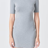 Soft Mock Neck Mini Dress