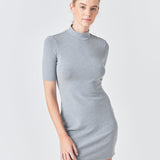 Soft Mock Neck Mini Dress