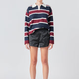 Striped Polo Knit Shirt