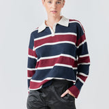 Striped Polo Knit Shirt