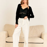 Wide Leg High Waisted Trouser