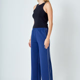 Track Pants with Piping