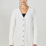 Oversized Cable Knit Cardigan