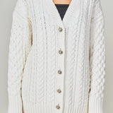 Oversized Cable Knit Cardigan