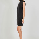 Mock Neck Sleeveless Knit Mini Dress