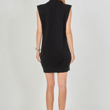 Mock Neck Sleeveless Knit Mini Dress