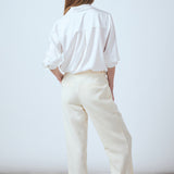 Ashton High Waisted Pleated Linen Pants