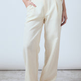 Ashton High Waisted Pleated Linen Pants