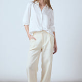 Ashton High Waisted Pleated Linen Pants